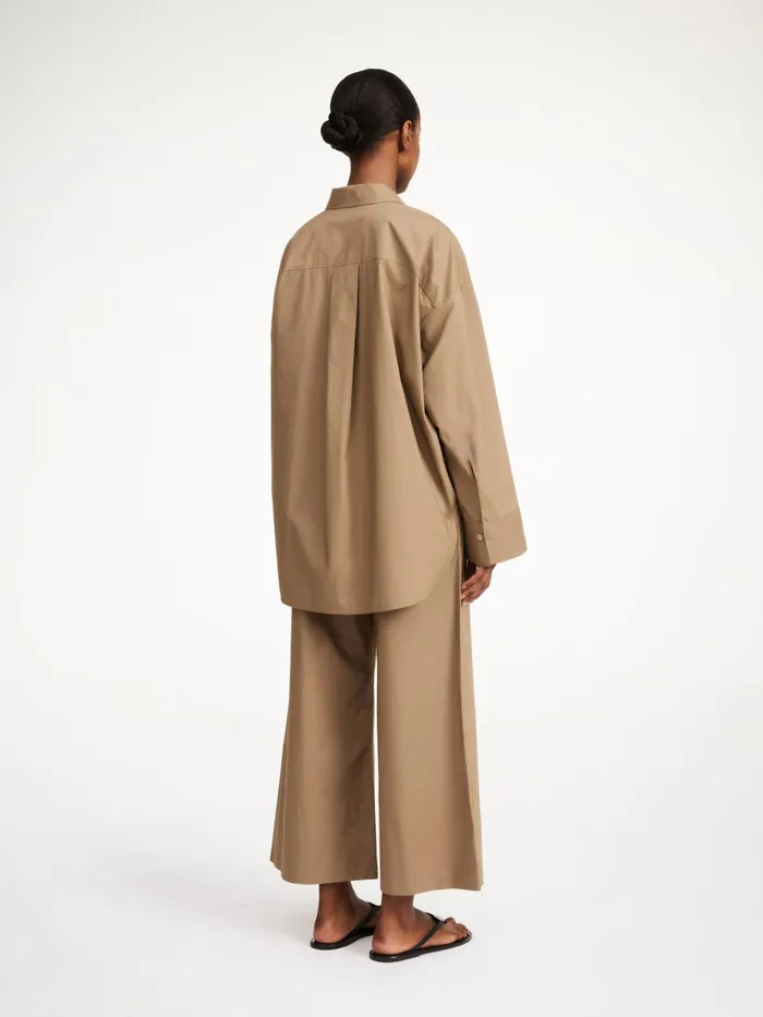 Shirts Women By Malene Birger Derris Organic Cotton Shirt Shitake