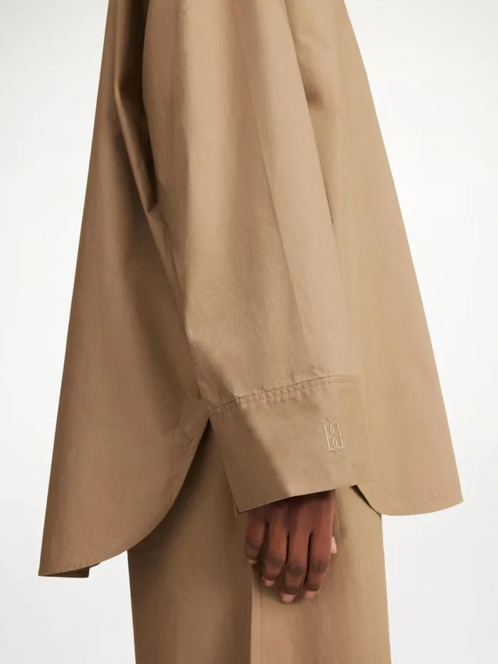 Shirts Women By Malene Birger Derris Organic Cotton Shirt Shitake