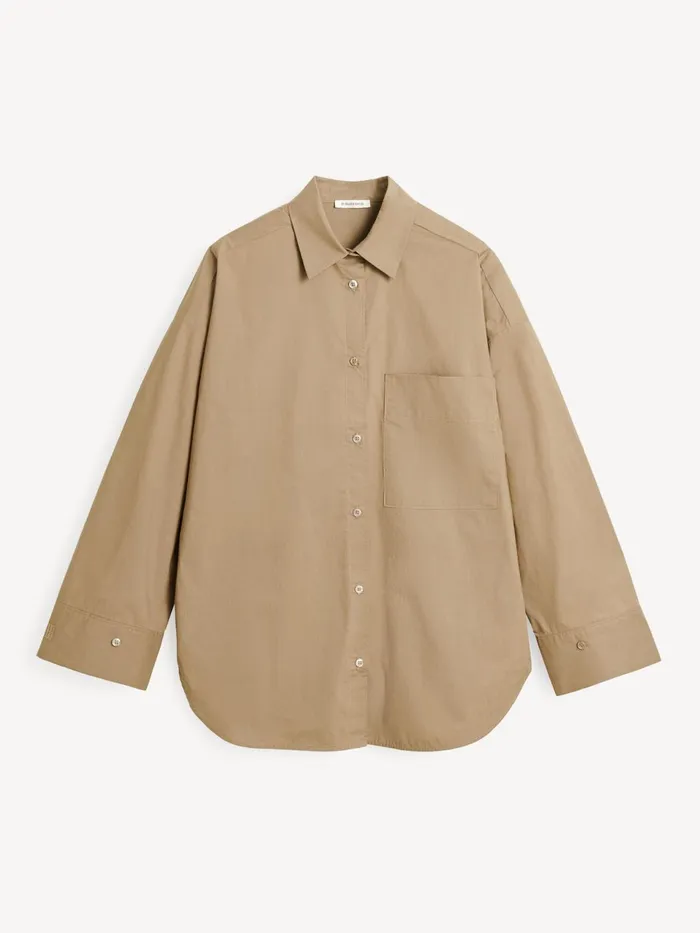 Shirts Women By Malene Birger Derris Organic Cotton Shirt Shitake