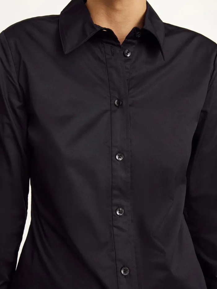 Shirts Women By Malene Birger Padano Organic Cotton Shirt Black