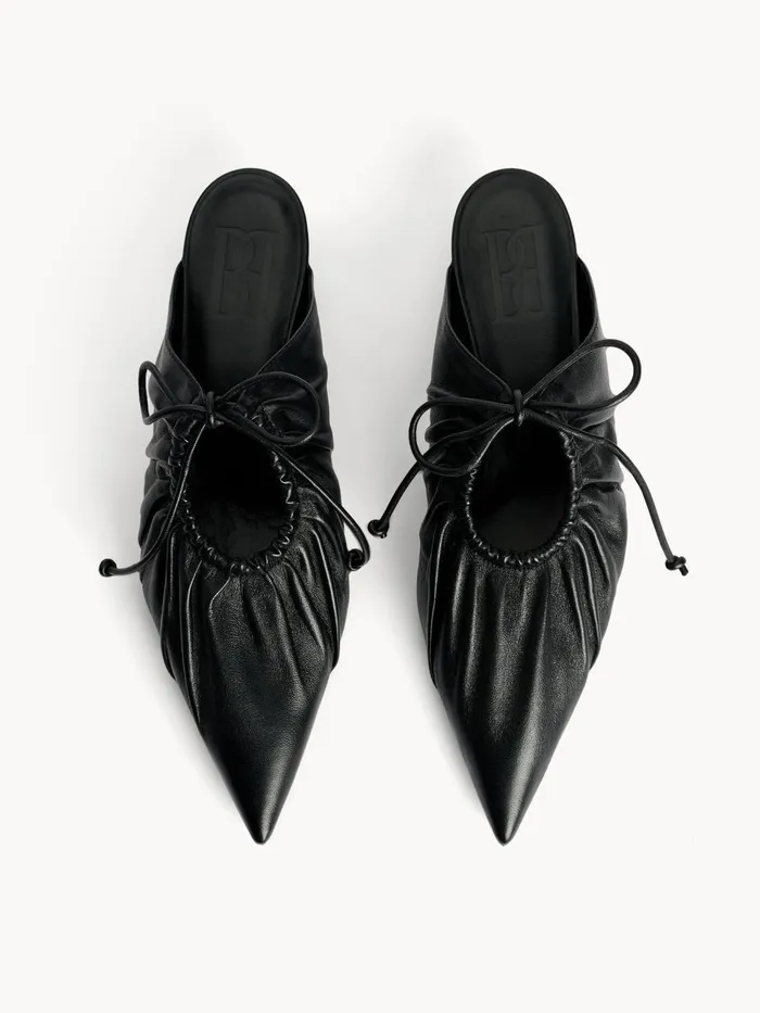 Shoes Women By Malene Birger Masey Leather Mules Black
