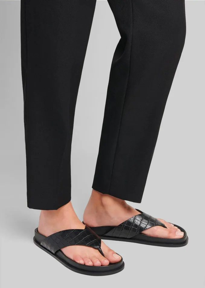 Shoes Women The Frankie Shop AEmery Alma Sandal 8211 Black Croc