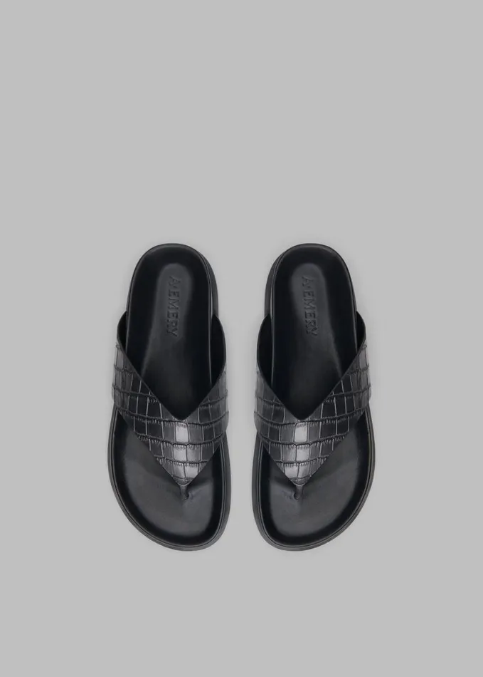 Shoes Women The Frankie Shop AEmery Alma Sandal 8211 Black Croc