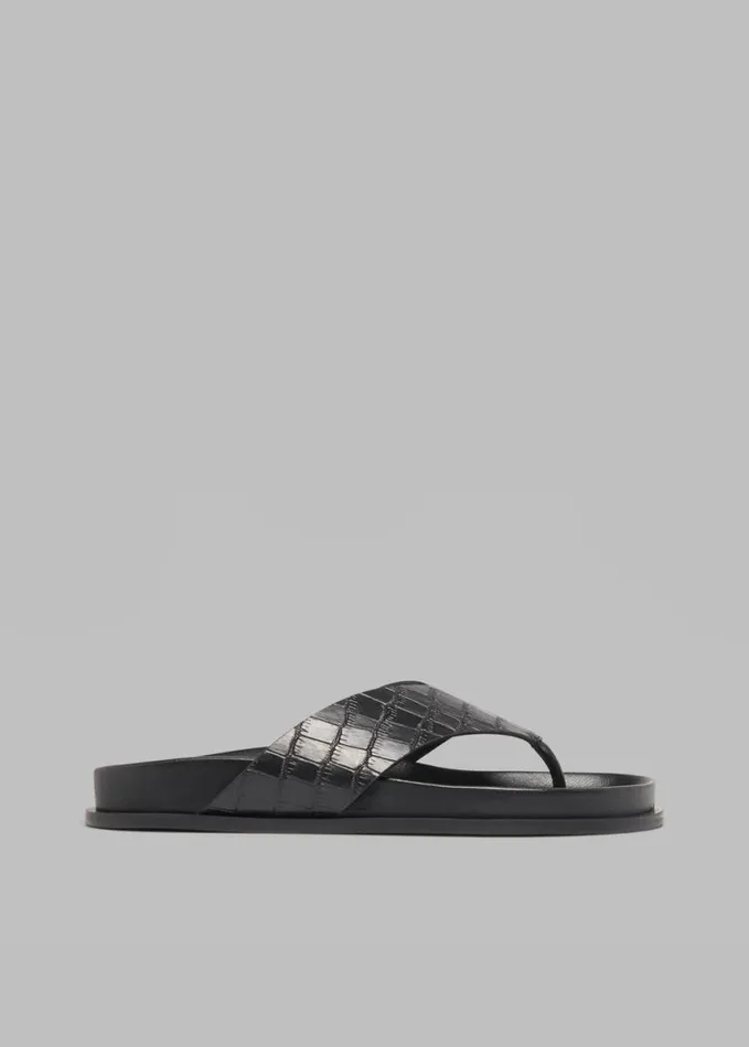 Shoes Women The Frankie Shop AEmery Alma Sandal 8211 Black Croc