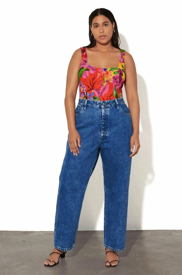 Shop Extended Sizes Mara Hoffman Extended Georgina Pant Blue Shop Extended Sizes Mara Hoffman Extended Georgina Pant Blue