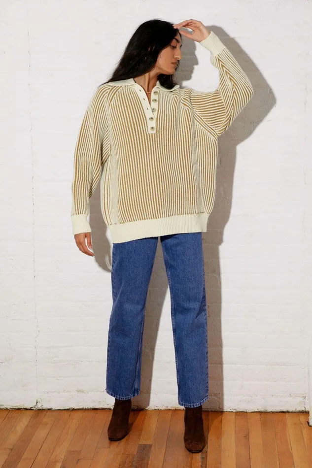 Shop Extended Sizes Mara Hoffman Juliana Sweater Khaki Shop Extended Sizes Mara Hoffman Juliana Sweater Khaki