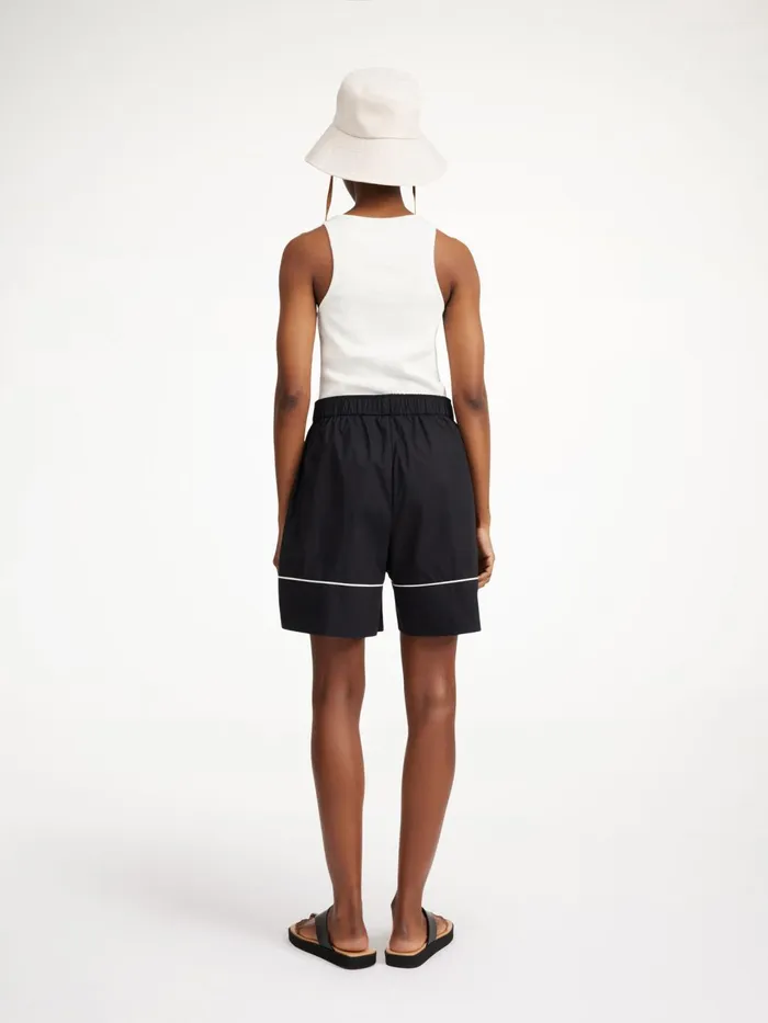 Shorts Women By Malene Birger Siara Organic Cotton Shorts Black