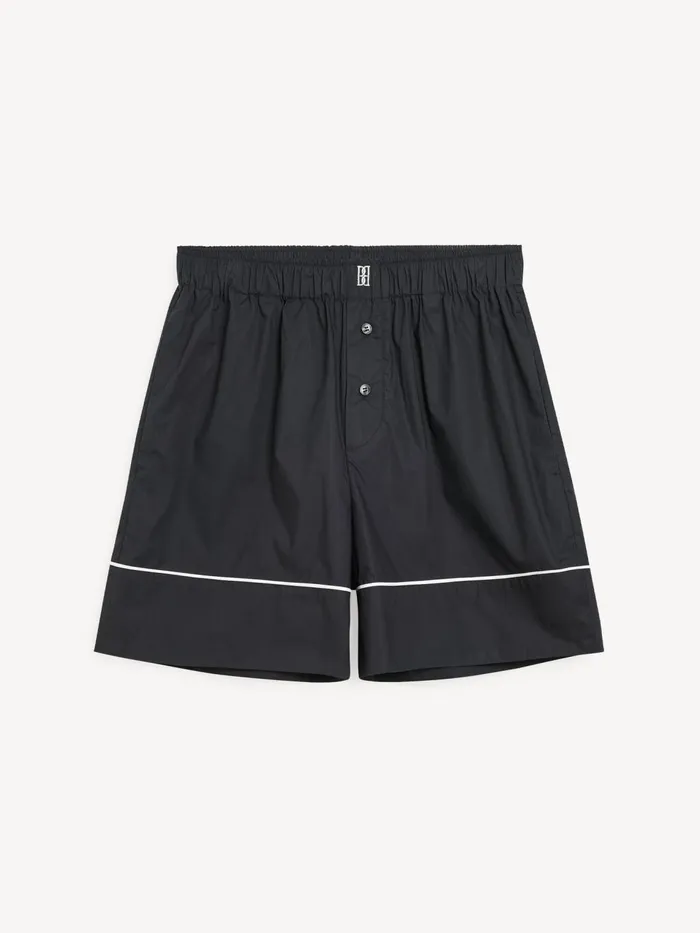 Shorts Women By Malene Birger Siara Organic Cotton Shorts Black