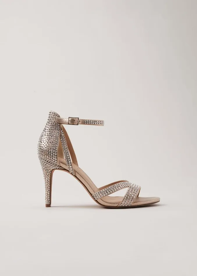 Silver Sparkly Open Toe Heels Silver Women Phase Eight Heels