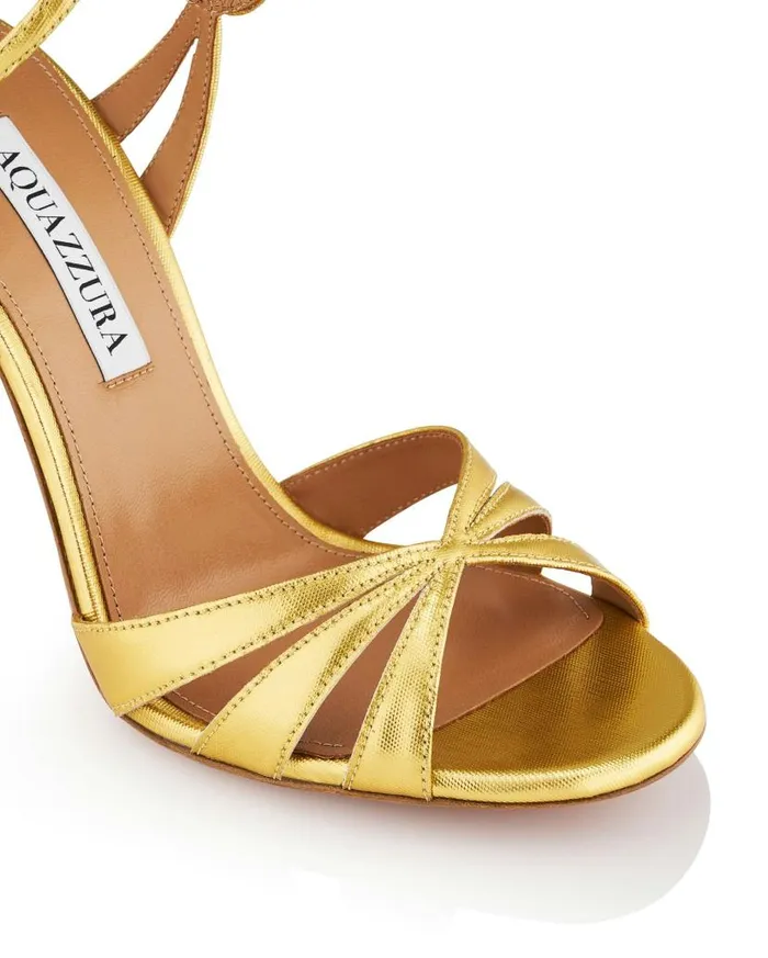 Siren Sandal 105 Gold Women Aquazzura Sandals Siren Sandal 105 Gold Women Aquazzura Sandals
