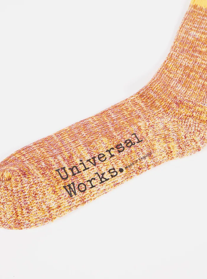 Socks Men Universal Works Universal Works Everyday Stripe Sock In Yellow Cotton Socks Men Universal Works Universal Works Everyday Stripe Sock In Yellow Cotton