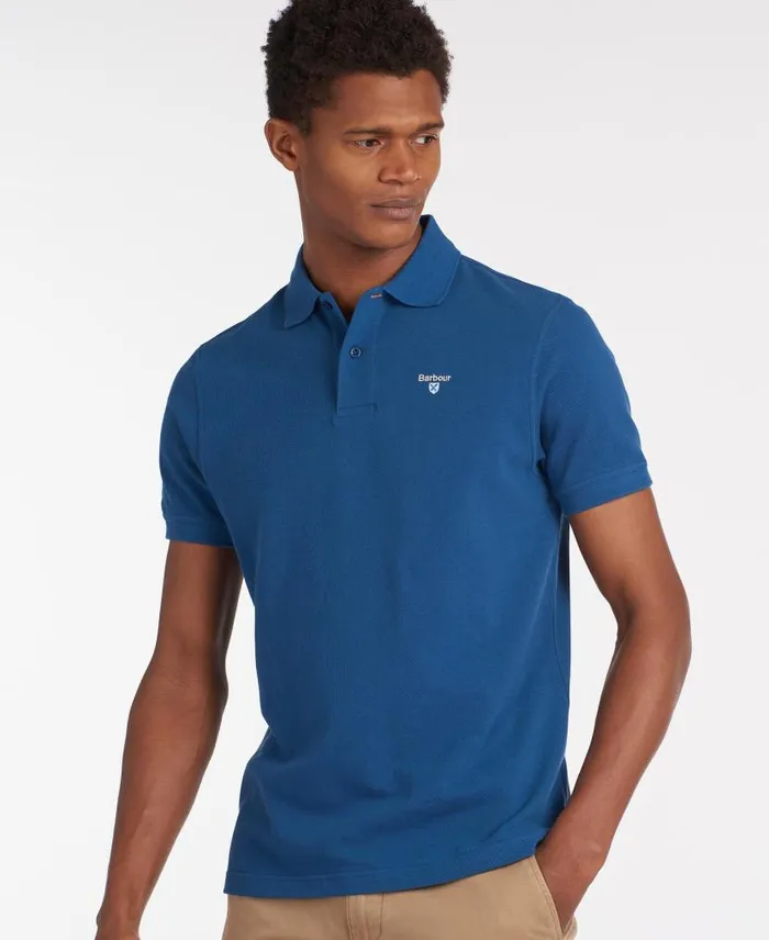 Sports Polo Shirt Dark Olive Men Barbour Polo Shirts