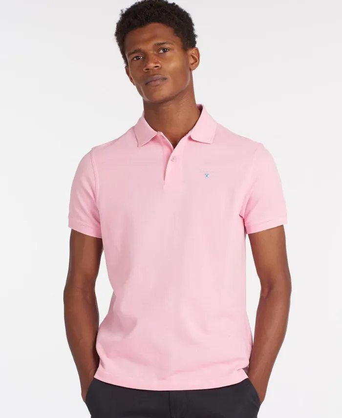 Sports Polo Shirt Dusty Mint Men Barbour Polo Shirts