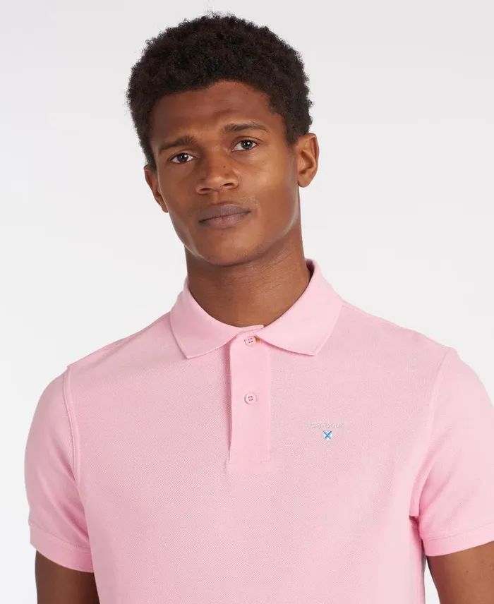 Sports Polo Shirt Dusty Mint Men Barbour Polo Shirts