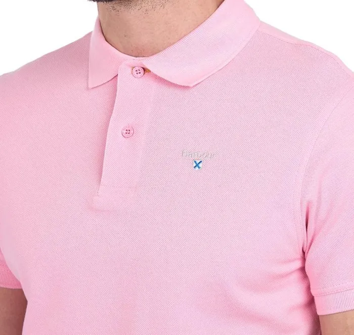 Sports Polo Shirt Dusty Mint Men Barbour Polo Shirts