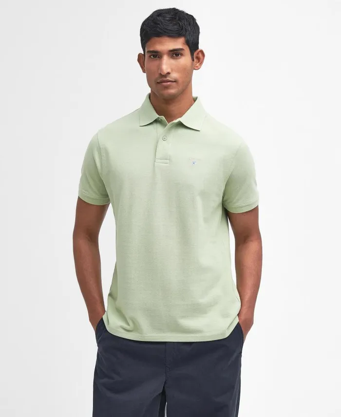Sports ShortSleeved Polo Shirt Pink Quartz Men Barbour Polo Shirts