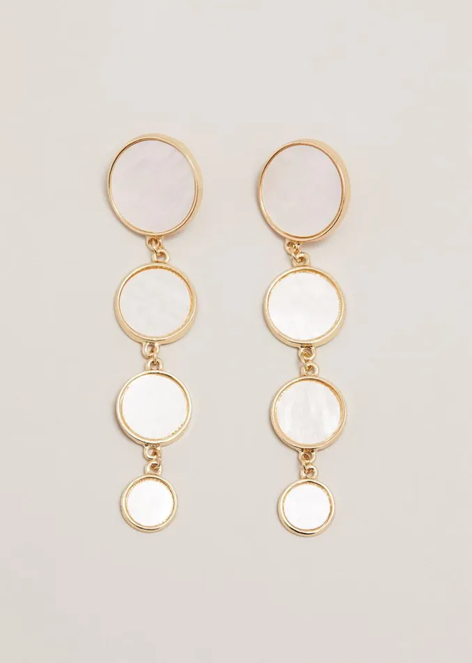 Statement Circle Pearl Drop Earrings Cream Women Phase Eight Jewellery