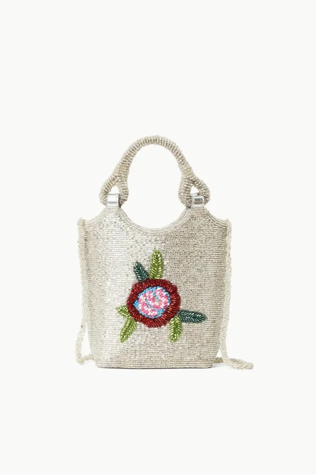 STAUD Beaded Women STAUD ZOE BEADED BAG DIAMOND ROSE