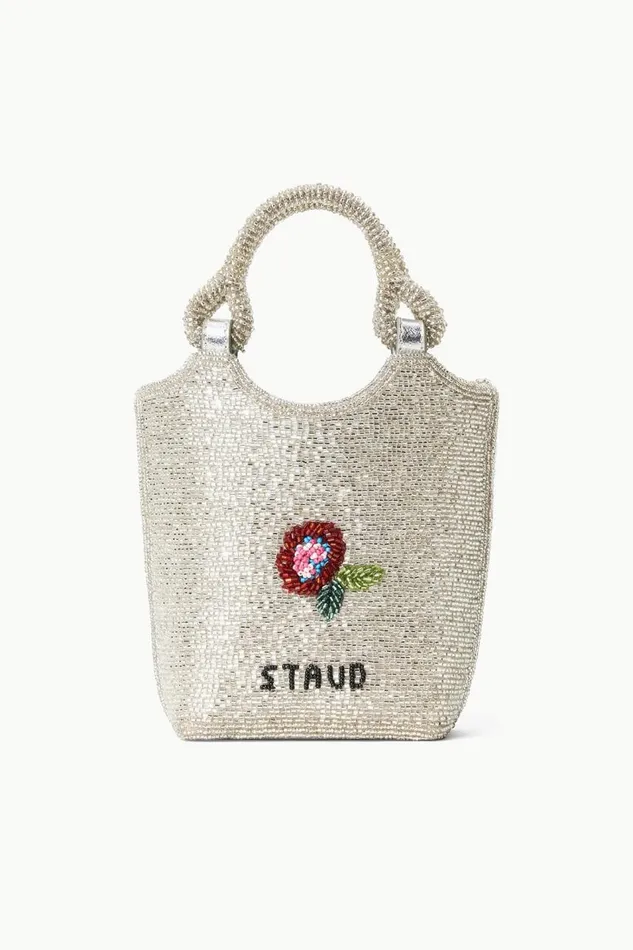 STAUD Beaded Women STAUD ZOE BEADED BAG DIAMOND ROSE STAUD Beaded Women STAUD ZOE BEADED BAG DIAMOND ROSE