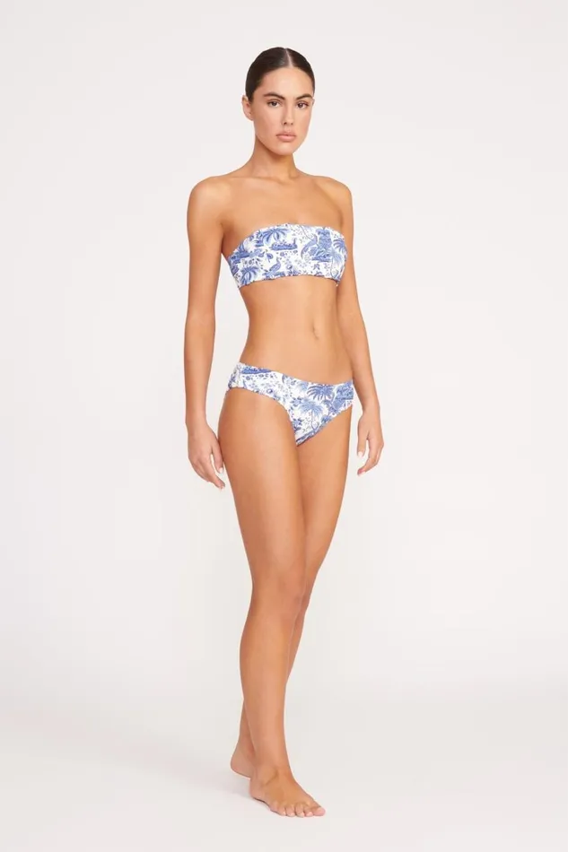 STAUD Bikinis Women STAUD CORSAGE BIKINI BOTTOM BLUE TOILE STAUD Bikinis Women STAUD CORSAGE BIKINI BOTTOM BLUE TOILE