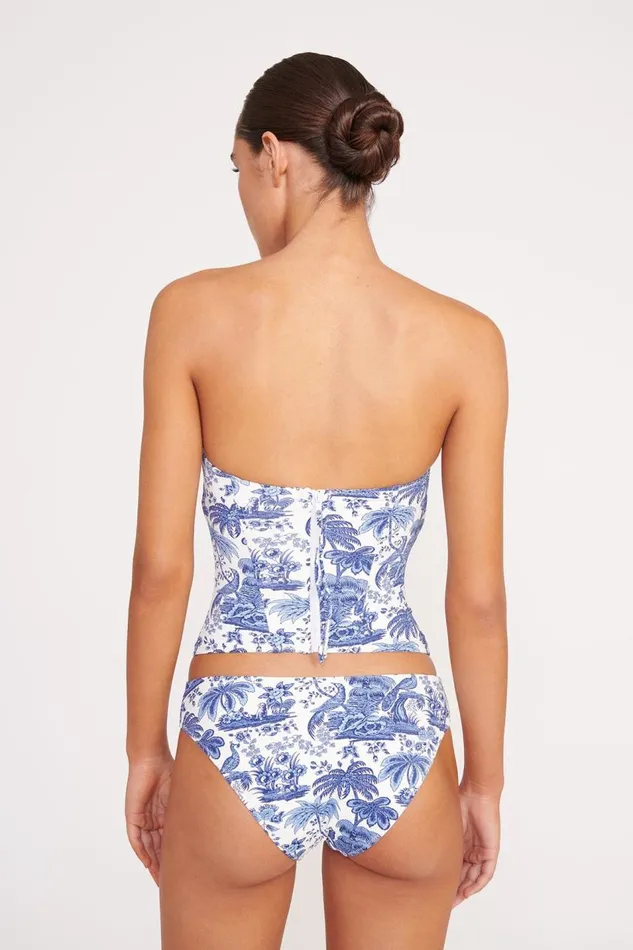 STAUD Bikinis Women STAUD CORSAGE BIKINI BOTTOM BLUE TOILE STAUD Bikinis Women STAUD CORSAGE BIKINI BOTTOM BLUE TOILE