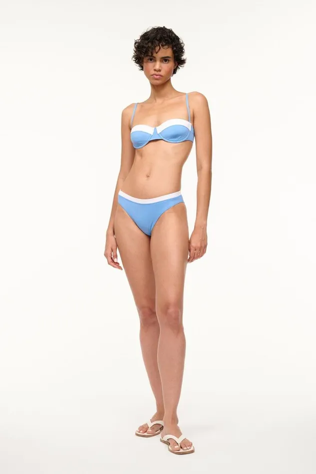 STAUD Bikinis Women STAUD GEMMA BIKINI BOTTOM AZURE WHITE