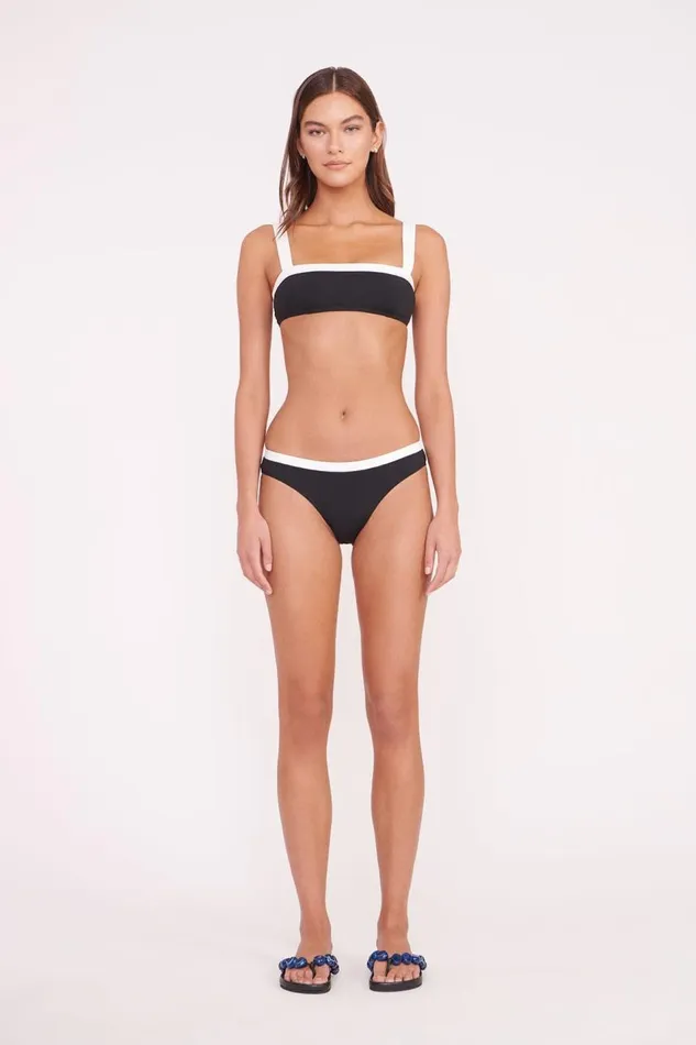 STAUD Bikinis Women STAUD GEMMA BIKINI BOTTOM BLACK WHITE STAUD Bikinis Women STAUD GEMMA BIKINI BOTTOM BLACK WHITE