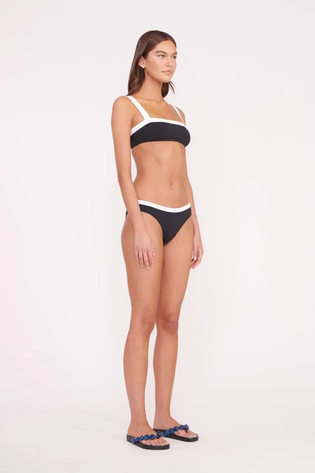 STAUD Bikinis Women STAUD GEMMA BIKINI BOTTOM BLACK WHITE STAUD Bikinis Women STAUD GEMMA BIKINI BOTTOM BLACK WHITE