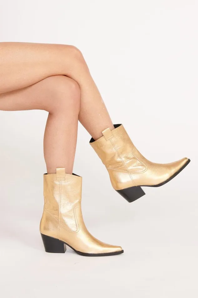 STAUD Boots Women STAUD JUNE BOOT GOLD STAUD Boots Women STAUD JUNE BOOT GOLD