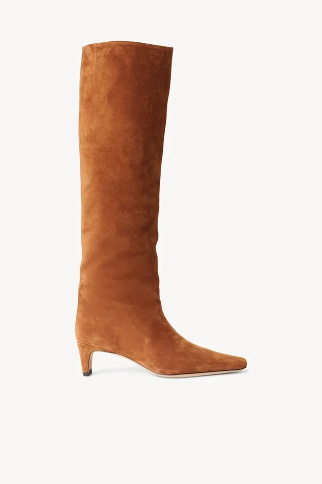 STAUD Boots Women STAUD WALLY BOOT TAN SUEDE