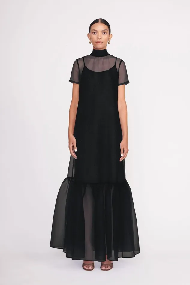 STAUD Bridal Women STAUD CALLUNA DRESS BLACK