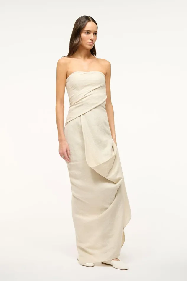 STAUD Dresses Women STAUD CARAVAGGIO DRESS NATURAL STAUD Dresses Women STAUD CARAVAGGIO DRESS NATURAL