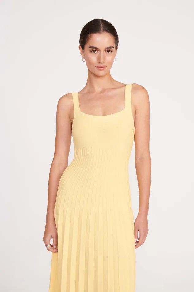 STAUD Dresses Women STAUD ELLISON DRESS LEMON DROP STAUD Dresses Women STAUD ELLISON DRESS LEMON DROP