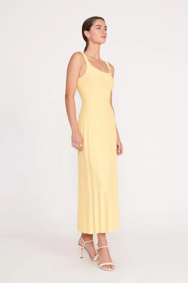 STAUD Dresses Women STAUD ELLISON DRESS LEMON DROP STAUD Dresses Women STAUD ELLISON DRESS LEMON DROP