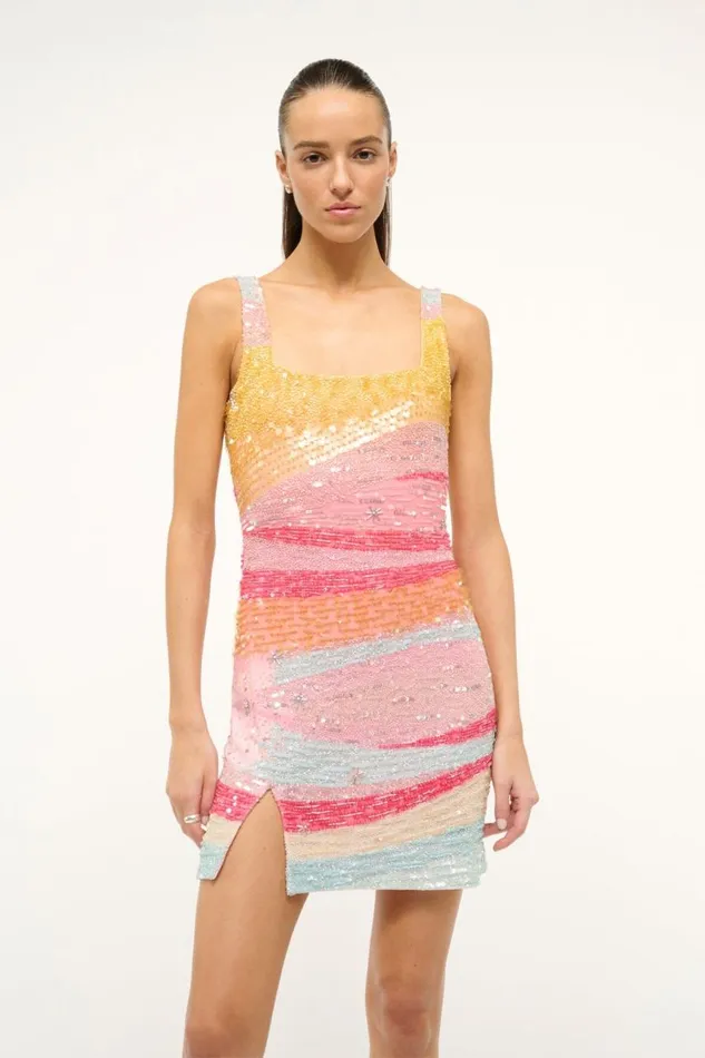 STAUD Dresses Women STAUD LE SABLE DRESS SUNSET STAUD Dresses Women STAUD LE SABLE DRESS SUNSET