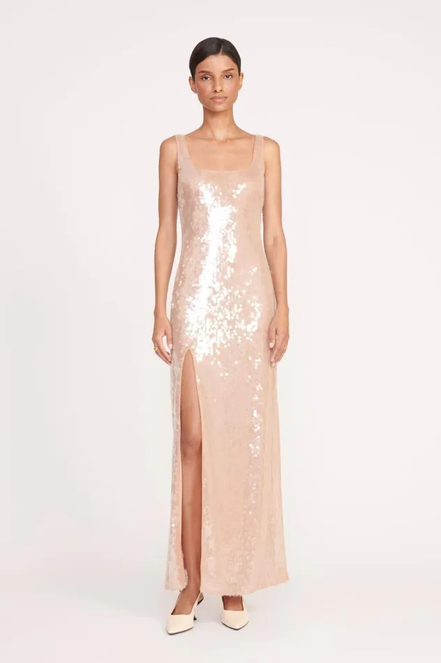 STAUD Dresses Women STAUD MAXI LE SABLE DRESS BEIGE