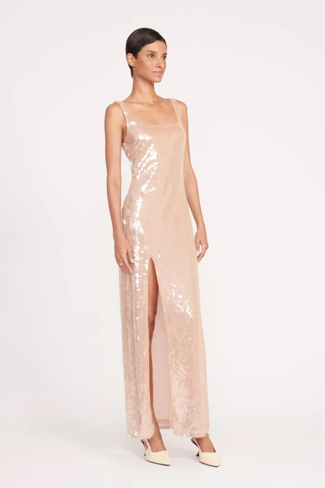 STAUD Dresses Women STAUD MAXI LE SABLE DRESS BEIGE STAUD Dresses Women STAUD MAXI LE SABLE DRESS BEIGE