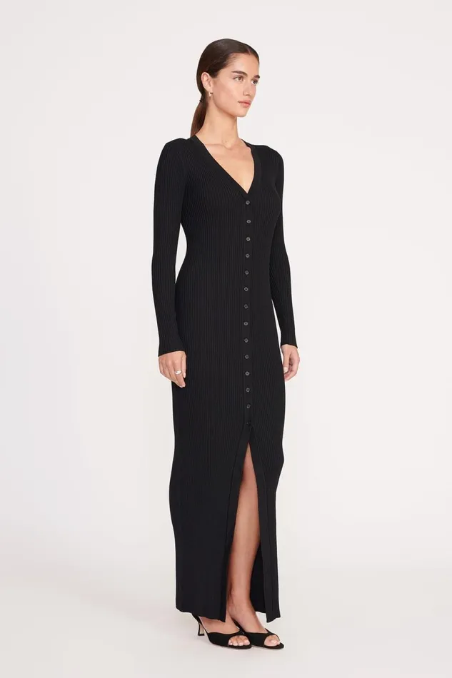 STAUD Dresses Women STAUD MAXI SHOKO SWEATER BLACK STAUD Dresses Women STAUD MAXI SHOKO SWEATER BLACK