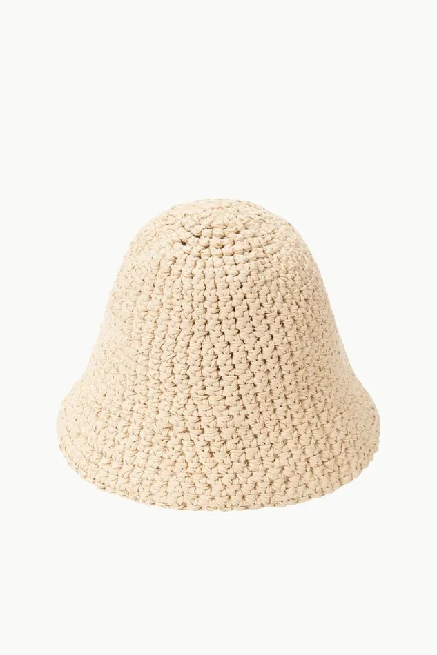 STAUD Hats Women STAUD CROCHET HAT NATURAL