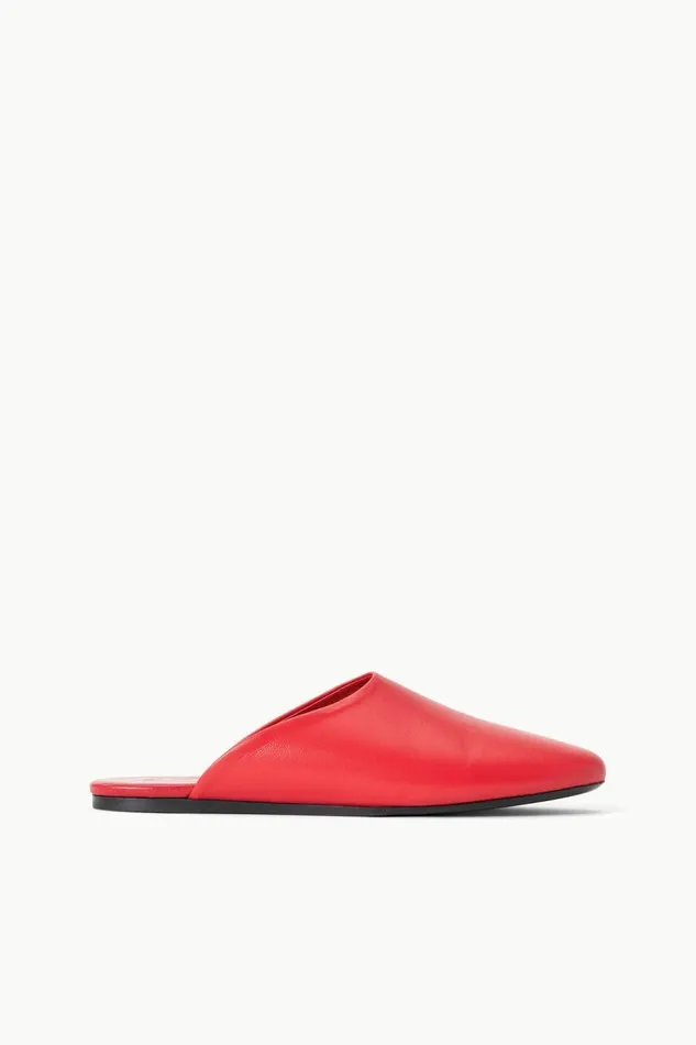 STAUD Mules and Flats Women STAUD ABBY SLIPPER RED ROSE