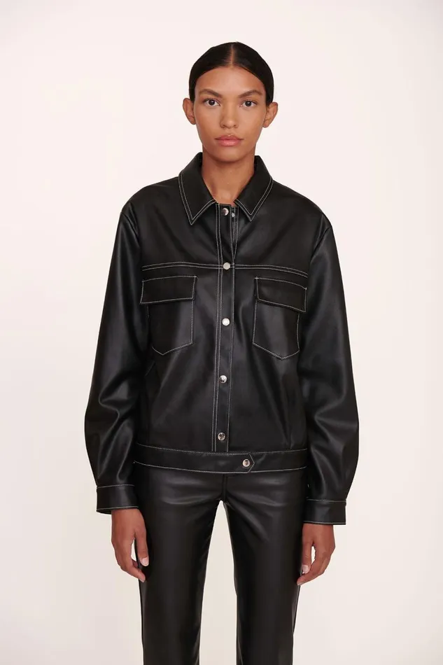 STAUD Outerwear and Jackets Women CUSTOM RYAN JACKET BLACK STAUD Outerwear and Jackets Women CUSTOM RYAN JACKET BLACK