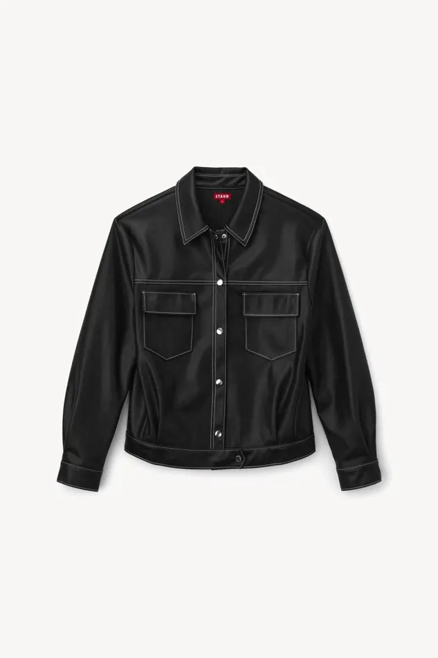 STAUD Outerwear and Jackets Women CUSTOM RYAN JACKET BLACK STAUD Outerwear and Jackets Women CUSTOM RYAN JACKET BLACK