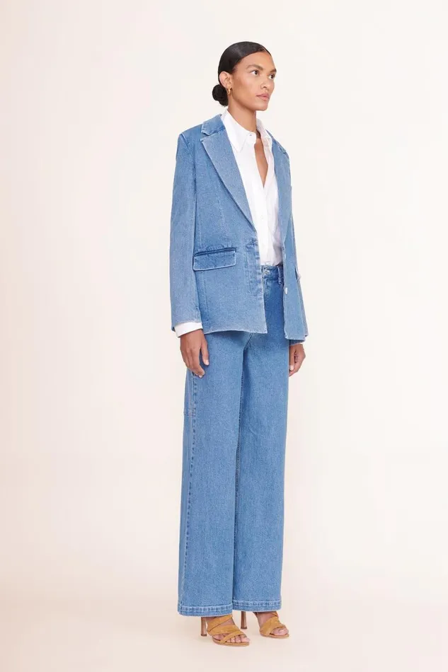 STAUD Outerwear and Jackets Women STAUD MAXWELL BLAZER MEDIUM WASH STAUD Outerwear and Jackets Women STAUD MAXWELL BLAZER MEDIUM WASH