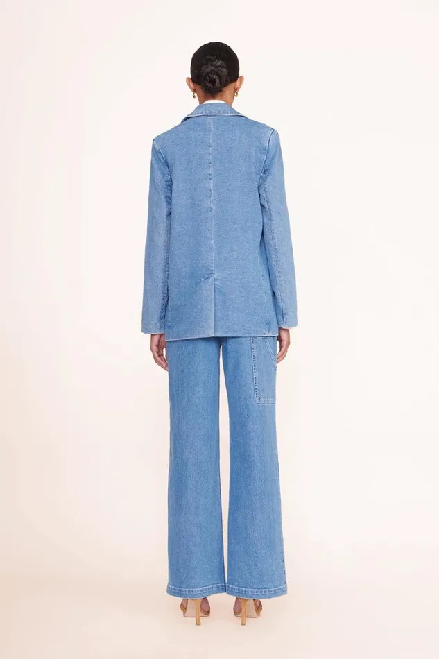 STAUD Outerwear and Jackets Women STAUD MAXWELL BLAZER MEDIUM WASH STAUD Outerwear and Jackets Women STAUD MAXWELL BLAZER MEDIUM WASH