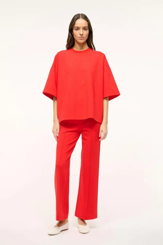STAUD Pants and Shorts Women STAUD KNACK PANT RED ROSE