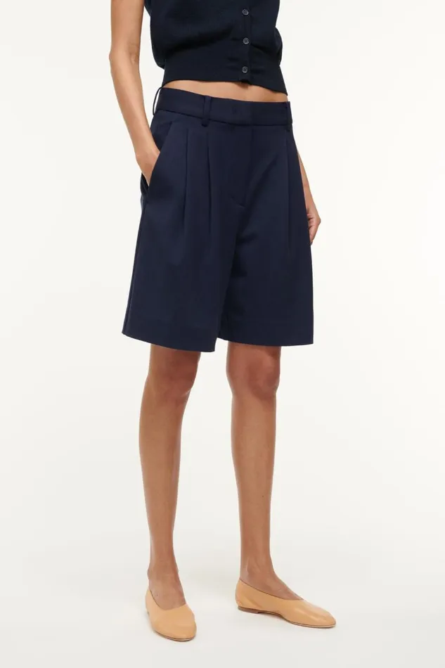 STAUD Pants and Shorts Women STAUD LONG LUISA SHORT NAVY STAUD Pants and Shorts Women STAUD LONG LUISA SHORT NAVY