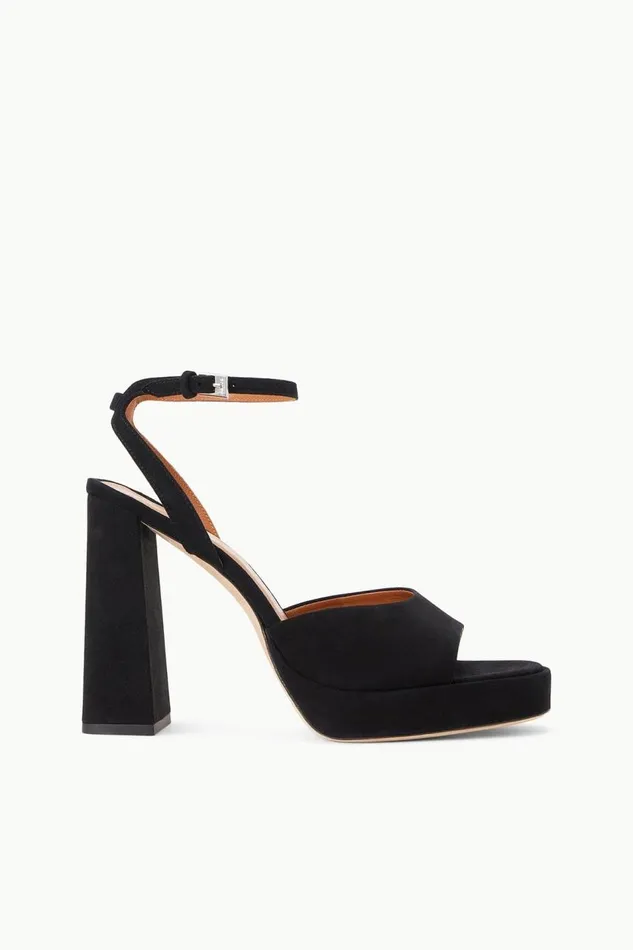 STAUD Platforms and Wedges Women STAUD SOLANGE PLATFORM BLACK SUEDE
