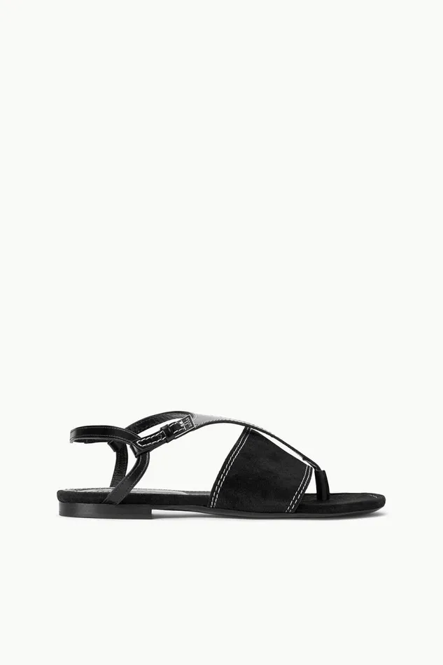 STAUD Sandals Women STAUD PURA VIDA FLAT SANDAL BLACK