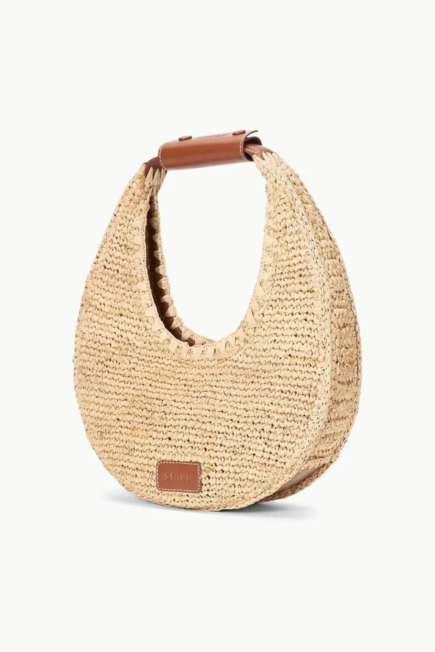 STAUD Shoulder Women STAUD MOON RAFFIA BAG NATURAL TAN STAUD Shoulder Women STAUD MOON RAFFIA BAG NATURAL TAN