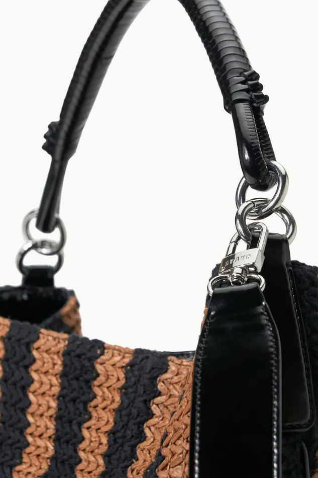 STAUD Shoulder Women STAUD PERRY HOBO BAG BLACK TAN SEASHORE STRIPE STAUD Shoulder Women STAUD PERRY HOBO BAG BLACK TAN SEASHORE STRIPE